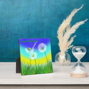 Plaque Photo Horloge de Dandelion, Anniversaire des mamans, Pla