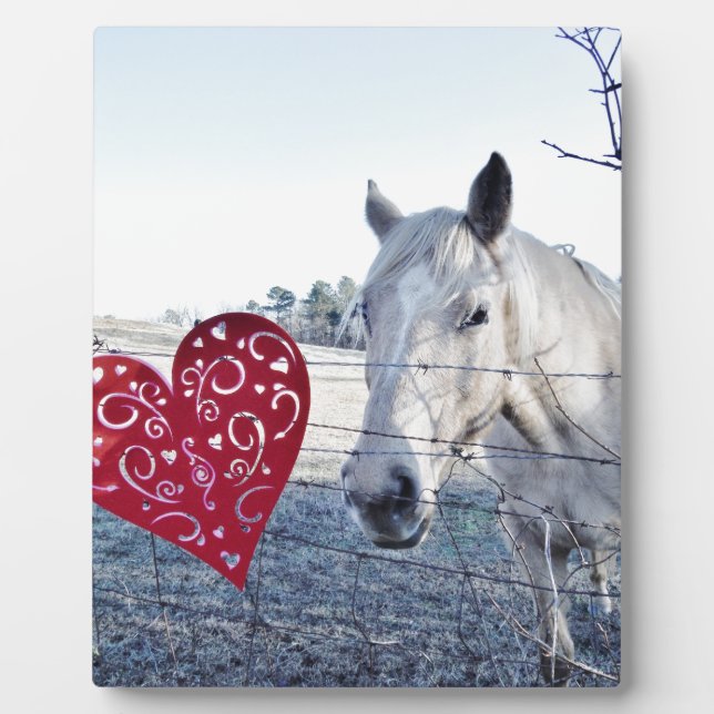 Plaque Photo HORSE coeur Valentine (Devant)