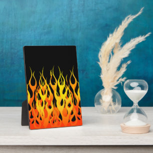 Plaque Photo Hot Racing Flames Graphic