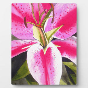 Plaque Photo Hot rose Lily Tenerife pop art