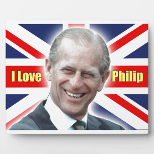Plaque Photo HRH Duke of Einburgh - I love Philip