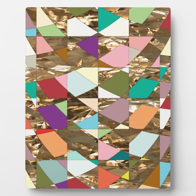 Plaque Photo Huile d'or couleur Abstraite (Devant)