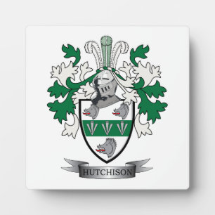 Plaque Photo Hutchison Family Crest Coat of Arms