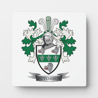 Plaque Photo Hutchison Family Crest Coat of Arms