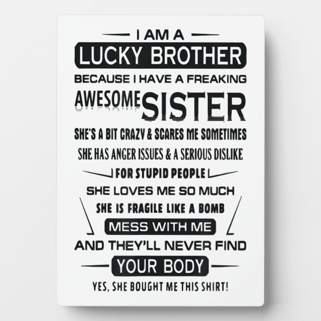 Plaque Photo I. A. Lucky Brother Christmas (Devant)
