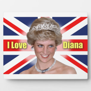 Plaque Photo 'I Love Diana' HRH Princess Diana