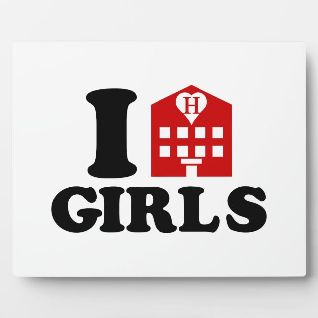 Plaque Photo I Love Hotel Girls (Devant)