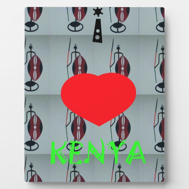 Plaque Photo I Love Kenya Art Print (Devant)