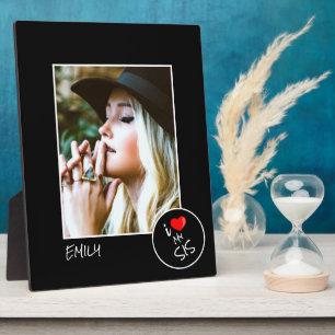 Plaque Photo I Love My Sis Photo personnalisée - Personnalisée