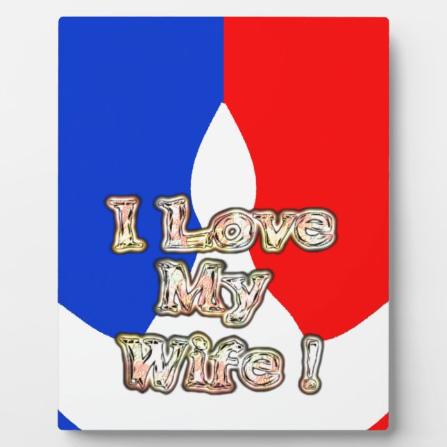 Plaque Photo "I Love My Wife" Imprimer (Devant)