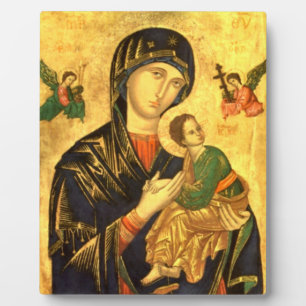 Plaque Photo Icône Madonna et Enfant Jésus
