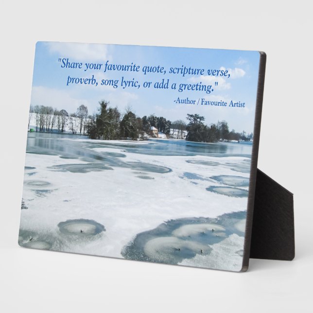 Plaque Photo Icy English Lake - Personnalisé (Côté)