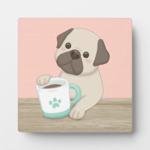 Plaque Photo Illustration de chien et de mouton mignon