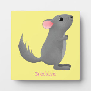 Plaque Photo Illustration de chinchilla gris mignon