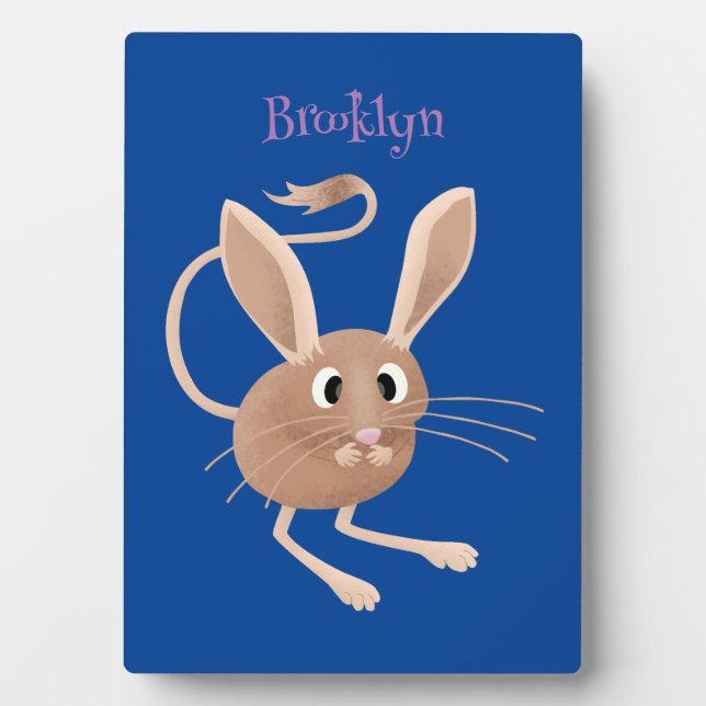 Plaque Photo Illustration de dessin animé de jerboa aux longues (Devant)