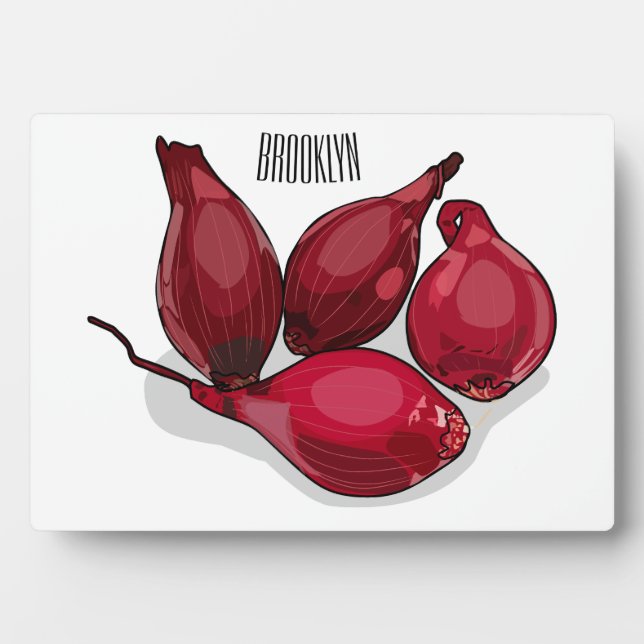 Plaque Photo Illustration de dessin animé Shallot (Devant)