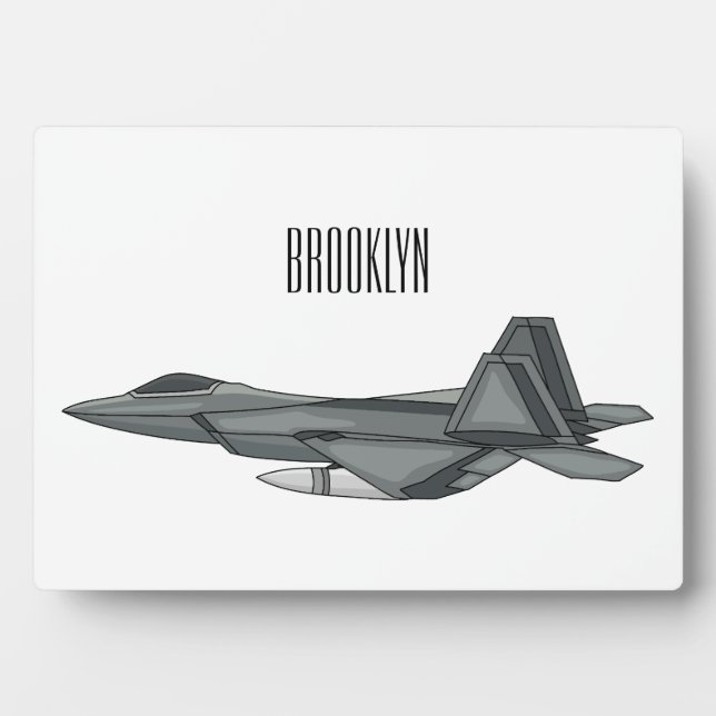Plaque Photo Illustration de l'avion de chasse (Devant)