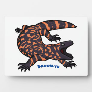 Plaque Photo Illustration de lézard géant affamé