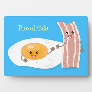 Plaque Photo Illustration de l'oeuf de Cute kawaii et du bacon