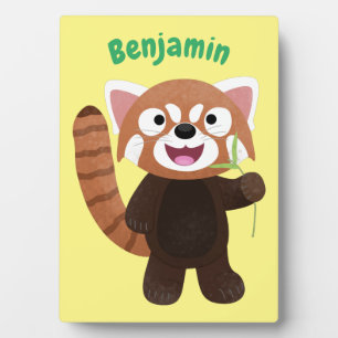 Plaque Photo Illustration de panda rouge mignon