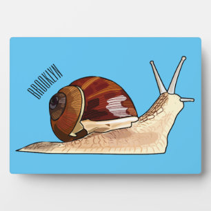 Plaque Photo Illustration d'escargot
