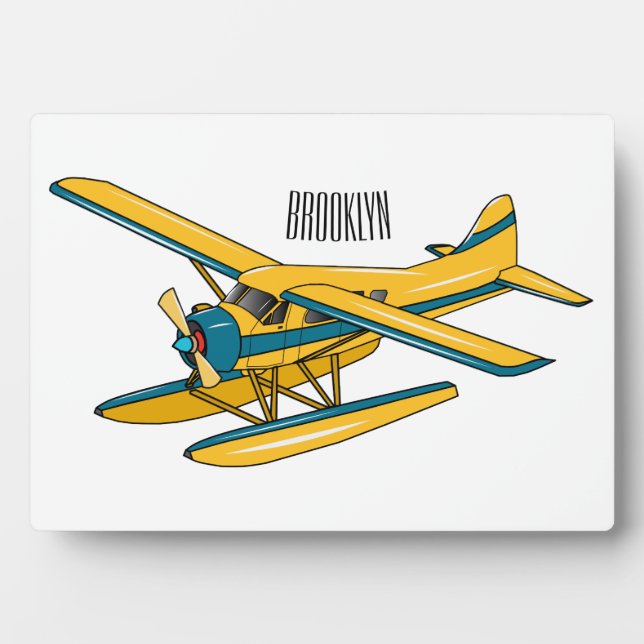 Plaque Photo Illustration d'hydravion (Devant)