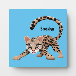 Plaque Photo Illustration d'ocelot mignon