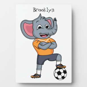 Plaque Photo Illustration du joueur de football éléphant