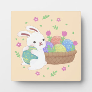 Plaque Photo Illustration du lapin de Pâques mignon
