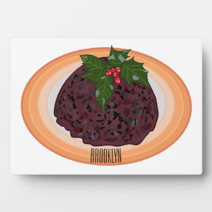 Plaque Photo Illustration du pudding de Noël