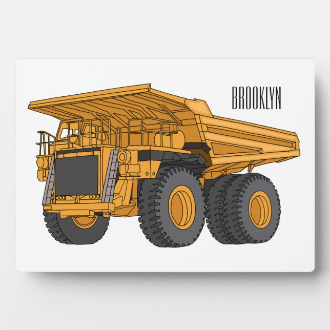 Plaque Photo Illustration d'un camion à grande échelle (Devant)