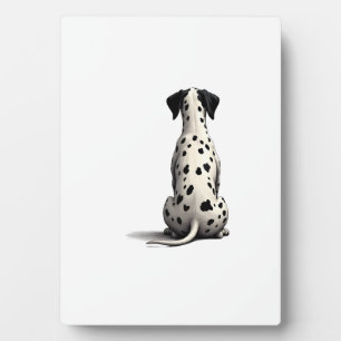 Plaque Photo Illustration d'un chien dalmatien vintage vu de de