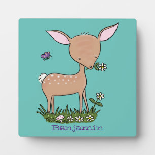 Plaque Photo Illustration d'une jolie dessin de cerf de bébé he