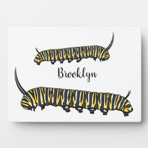 Plaque Photo Illustration Monarch caterpillar