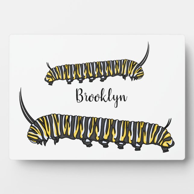 Plaque Photo Illustration Monarch caterpillar (Devant)