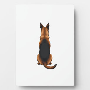 Plaque Photo Illustration vintage de chien vue arrière Berger A