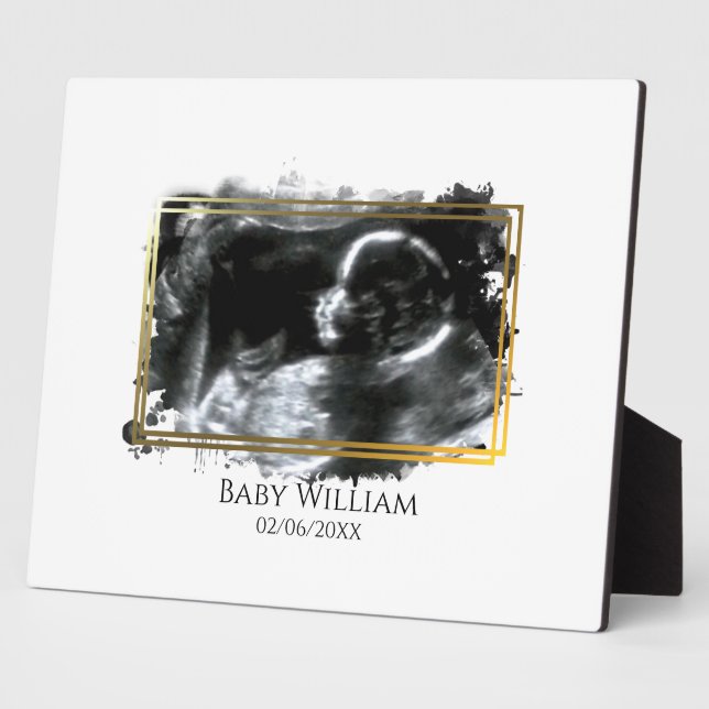 Plaque Photo Image de sonogramme Ultrasonique Baby Attente (Côté)