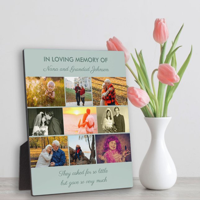 Plaque Photo In Love Memory Custom Disant 9 Collage Photo (Créateur téléchargé)
