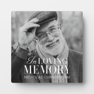 Plaque Photo In Love Memory Modern Elegant Photo Memorial