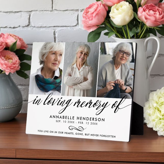 Plaque Photo In Love Memory Of Memorial Photo Collage (Créateur téléchargé)