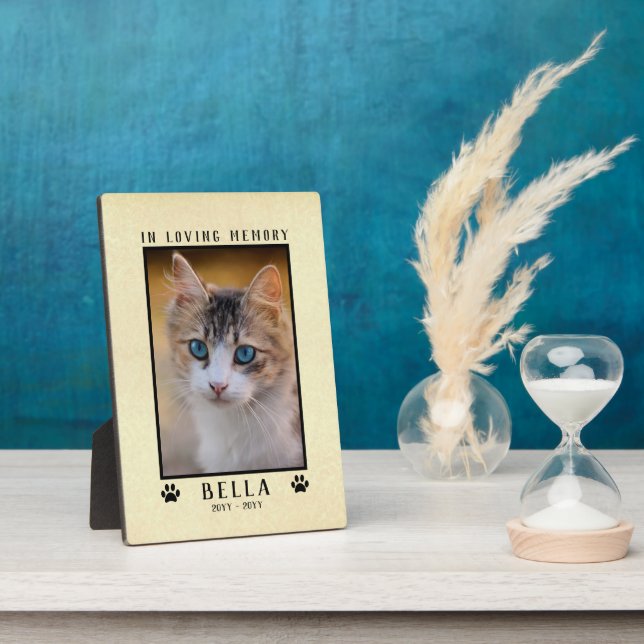 Plaque Photo In Love Memory Pet Memorial Photo personnalisée (Côté)