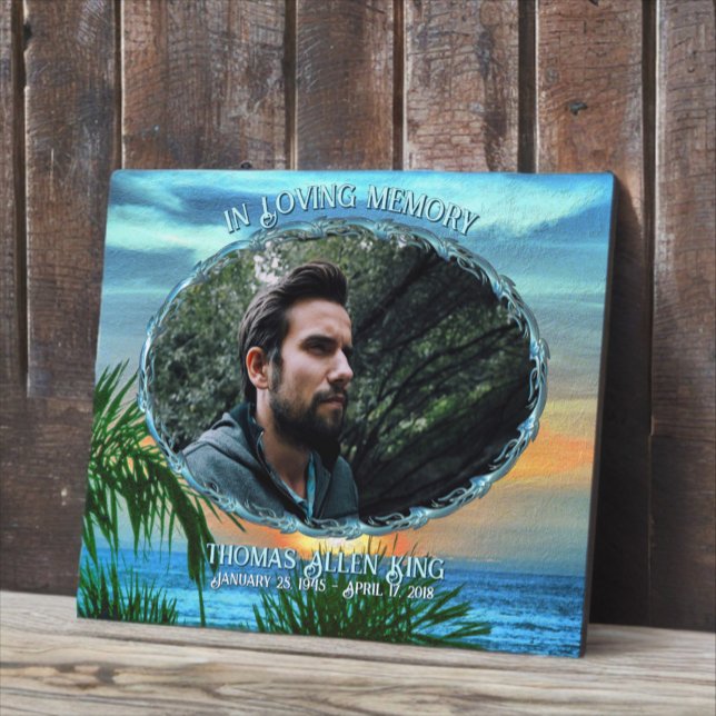 Plaque Photo In Loving Memory Sunset 1557 (Créateur téléchargé)