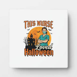 Plaque Photo Infirmière d'Halloween Aimait Halloween Vintage Ép