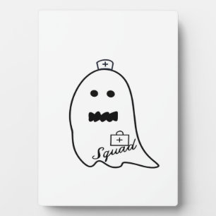 Plaque Photo Infirmière fantôme mignonne Halloween Dessinée à l