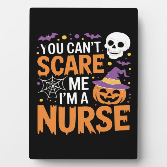 Plaque Photo Infirmière Halloween sorcière drôle Nourriture ess (Devant)