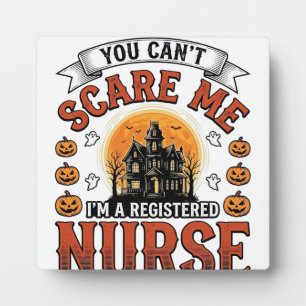 Plaque Photo Infirmière Halloween Vintage Effrayant Infirmière