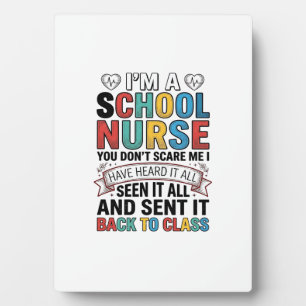 Plaque Photo Infirmière scolaire a tout entendu T-shirt drôle p