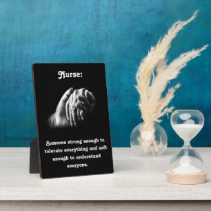 Plaque Photo Infirmière soignante avec un devis puissant