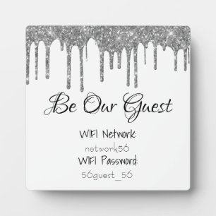 Plaque Photo Informations WIFI invités de mariage Mot de passe