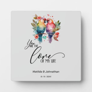 Plaque Photo Inséparables. Tu es l'amour de ma vie !